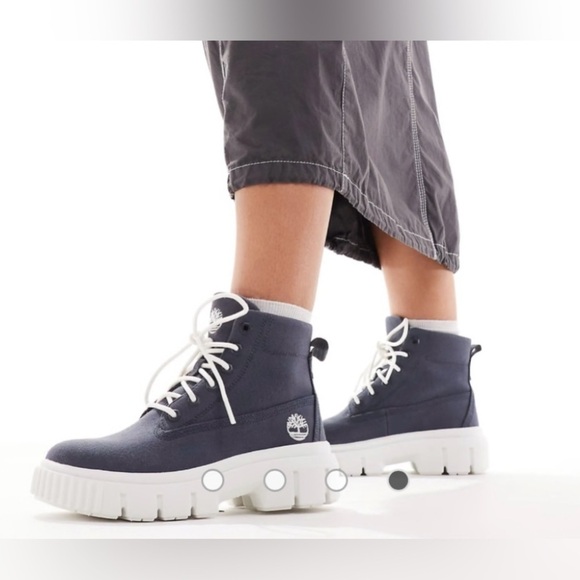 Timberland Greyfield lace boots in navy Sz 7 - Picture 3 of 15